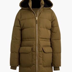 ✨J Crew Factory Women’s Puffer size 2X Dusty Olive- Like New! ✨